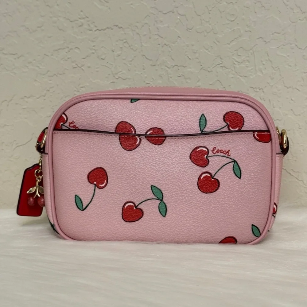 Coach Mini Jamie Camera Bag With Heart Cherry Print - Picture 3 of 12